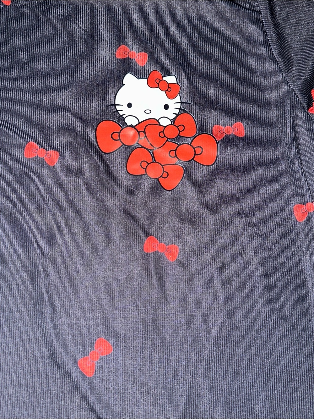 Hello Kitty Black Tee with shorts set -3XL- slinky material. - Picture 3 of 6